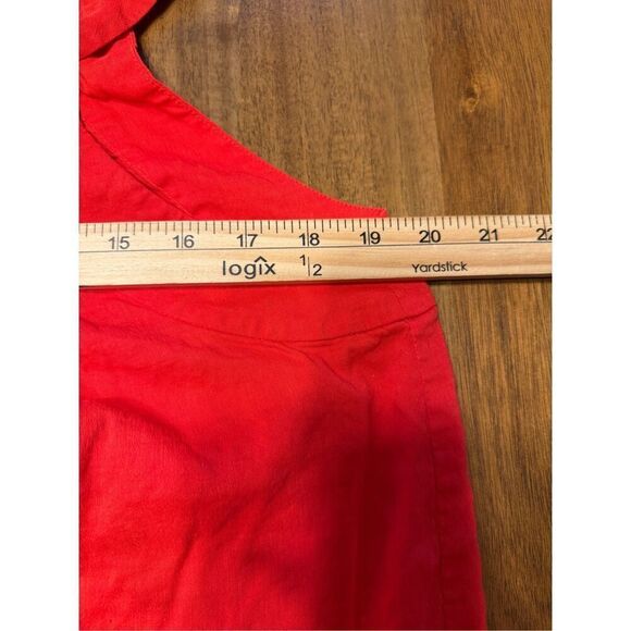 Theory Womens Linen Blend Sleeveless Round Neck Shift Dress Orange Size 10 - Picture 7 of 8